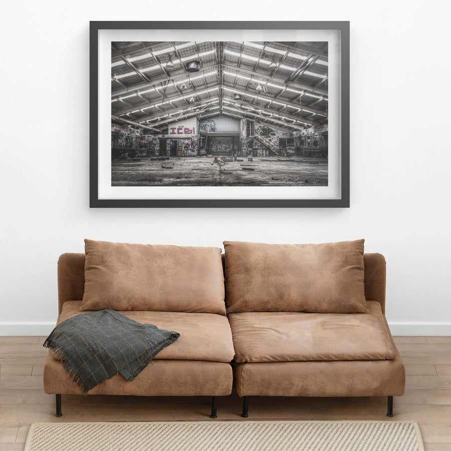 A Frames at Sundell Holden, a shot showing 180 degrees of the previously shown panel shop.