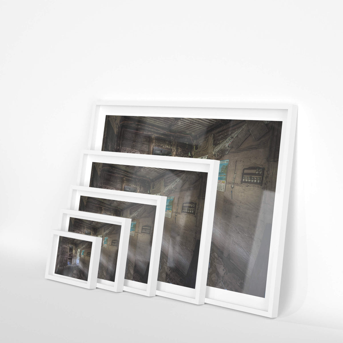 white frame