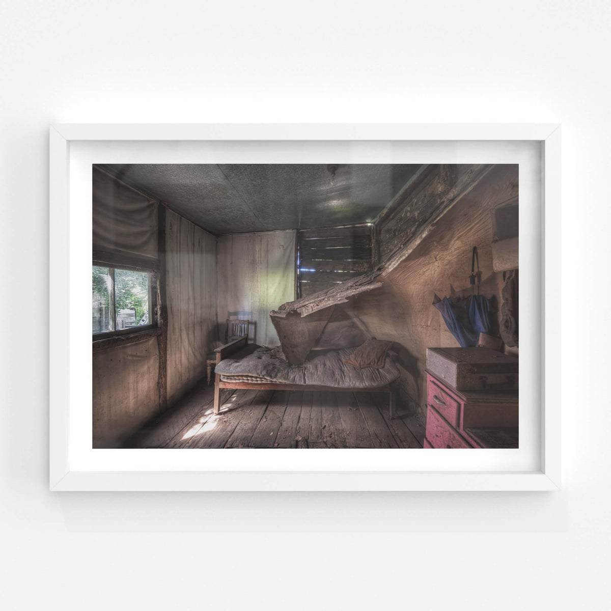 white frame