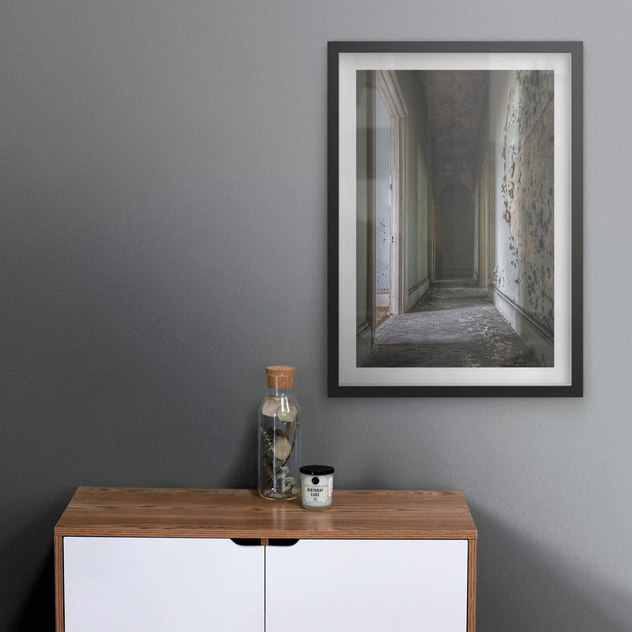 Guest Room Hallway at Terminus Hotel, the main hallway on the upper floor leads past the former guest rooms toward.