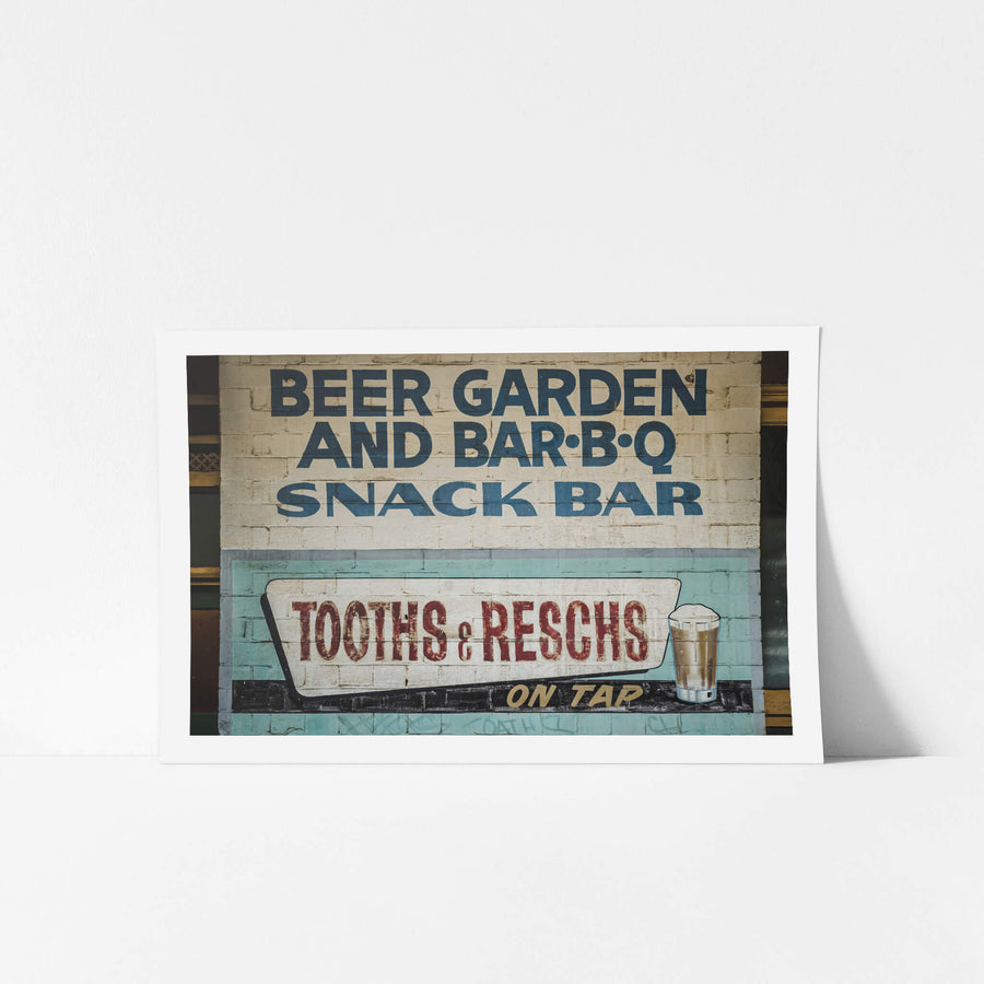 Painted Exterior Advertisement at Terminus Hotel, a detail from the outer wall of the Terminus Hotel, where painted signage.