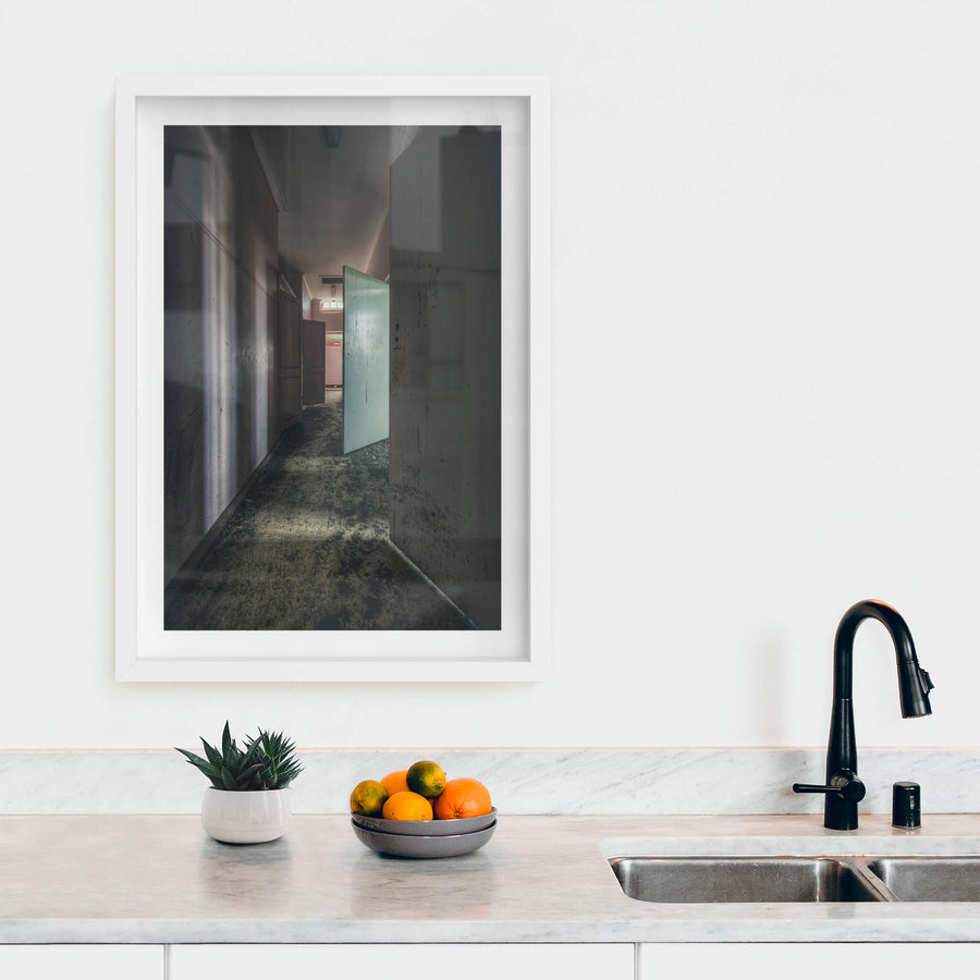 white frame