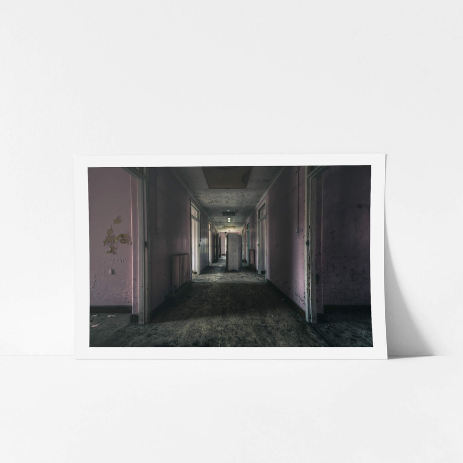 Pretty in Pink at The Asylum, a long corridor stretches deep into the building.