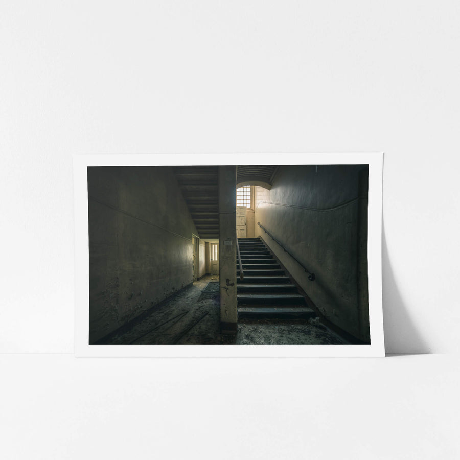 Split at The Asylum, a concrete column divides the ground floor into two paths.
