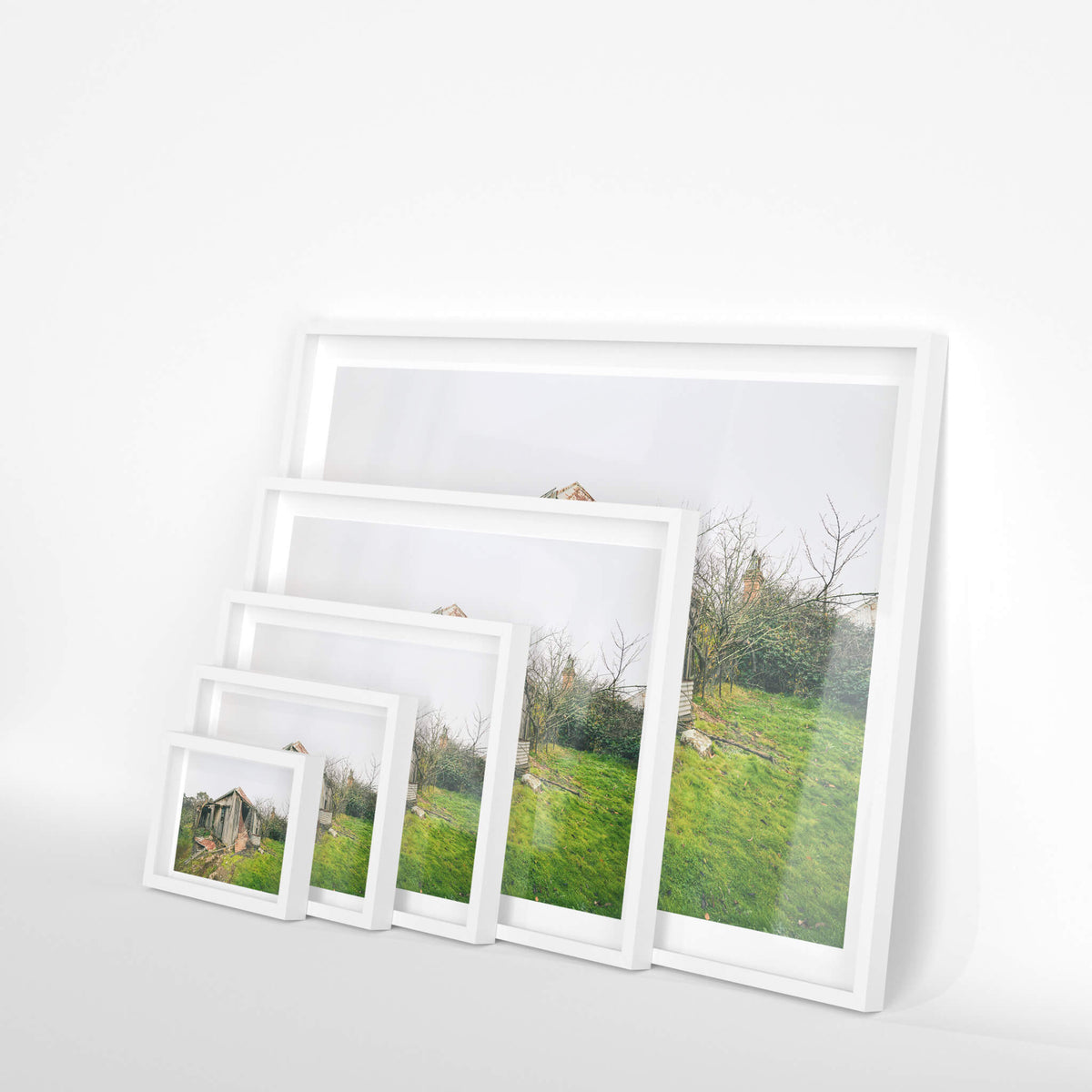 white frame