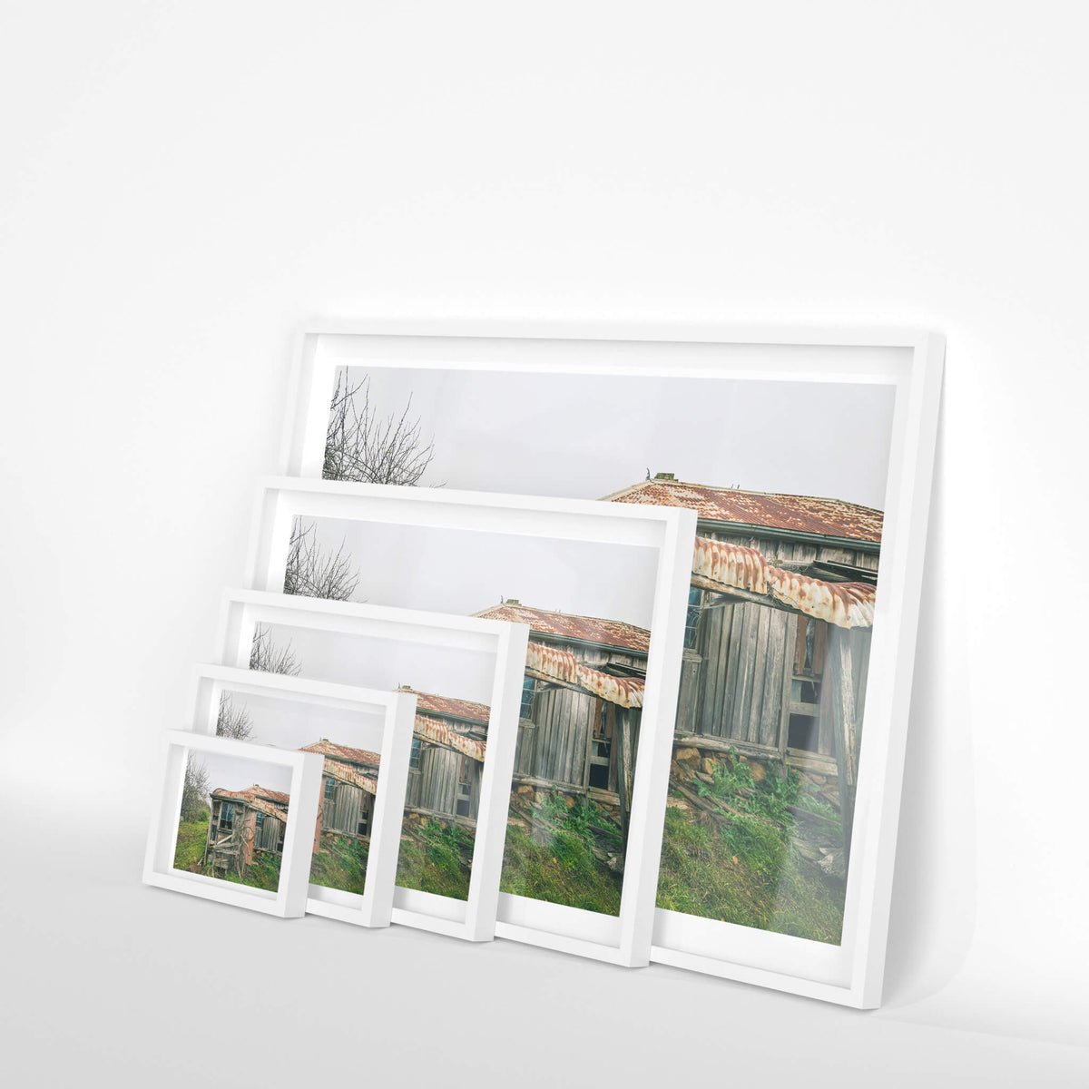 white frame