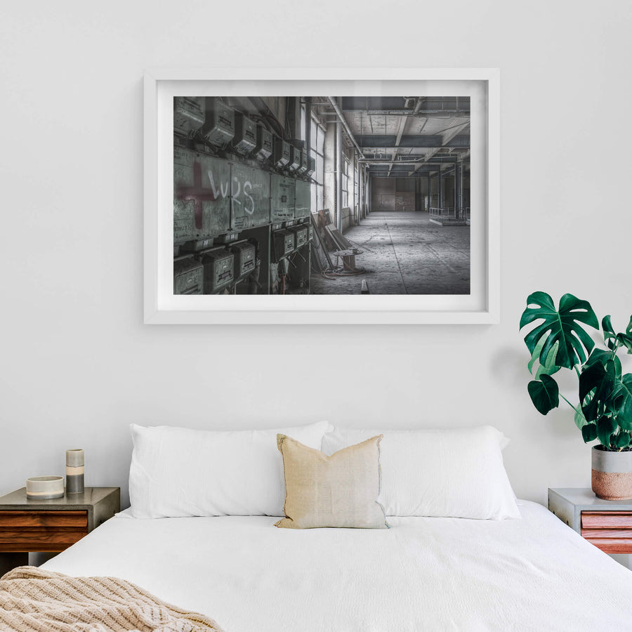 white frame