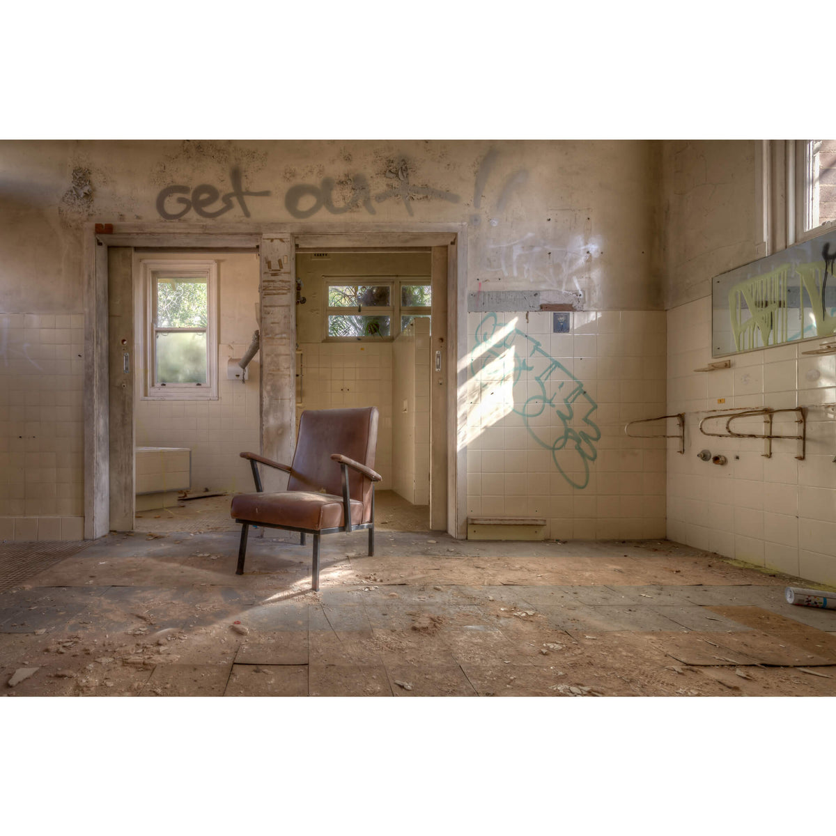 Bathrooms | Waterfall Sanatorium Fine Art Print - Lost Collective Shop