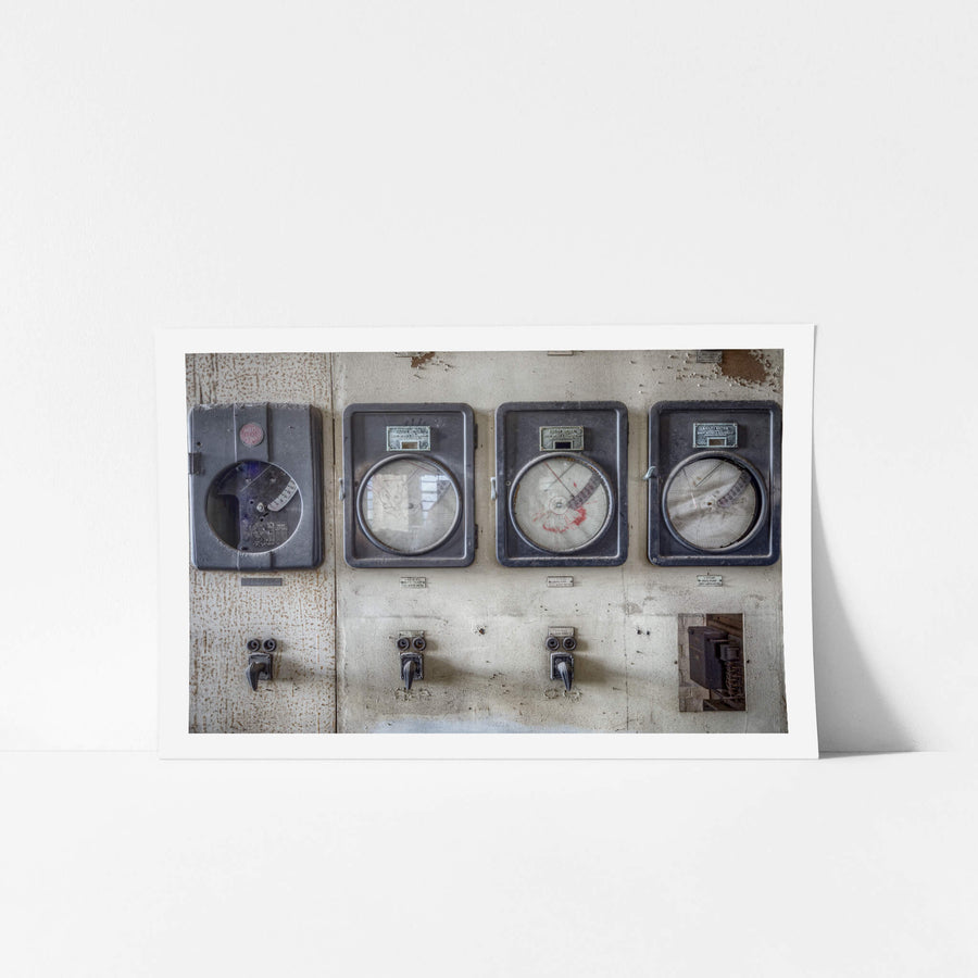 Bailey Meters at White Bay Power Station, a slow and steady record of movement, measured in thousand-pound hours.