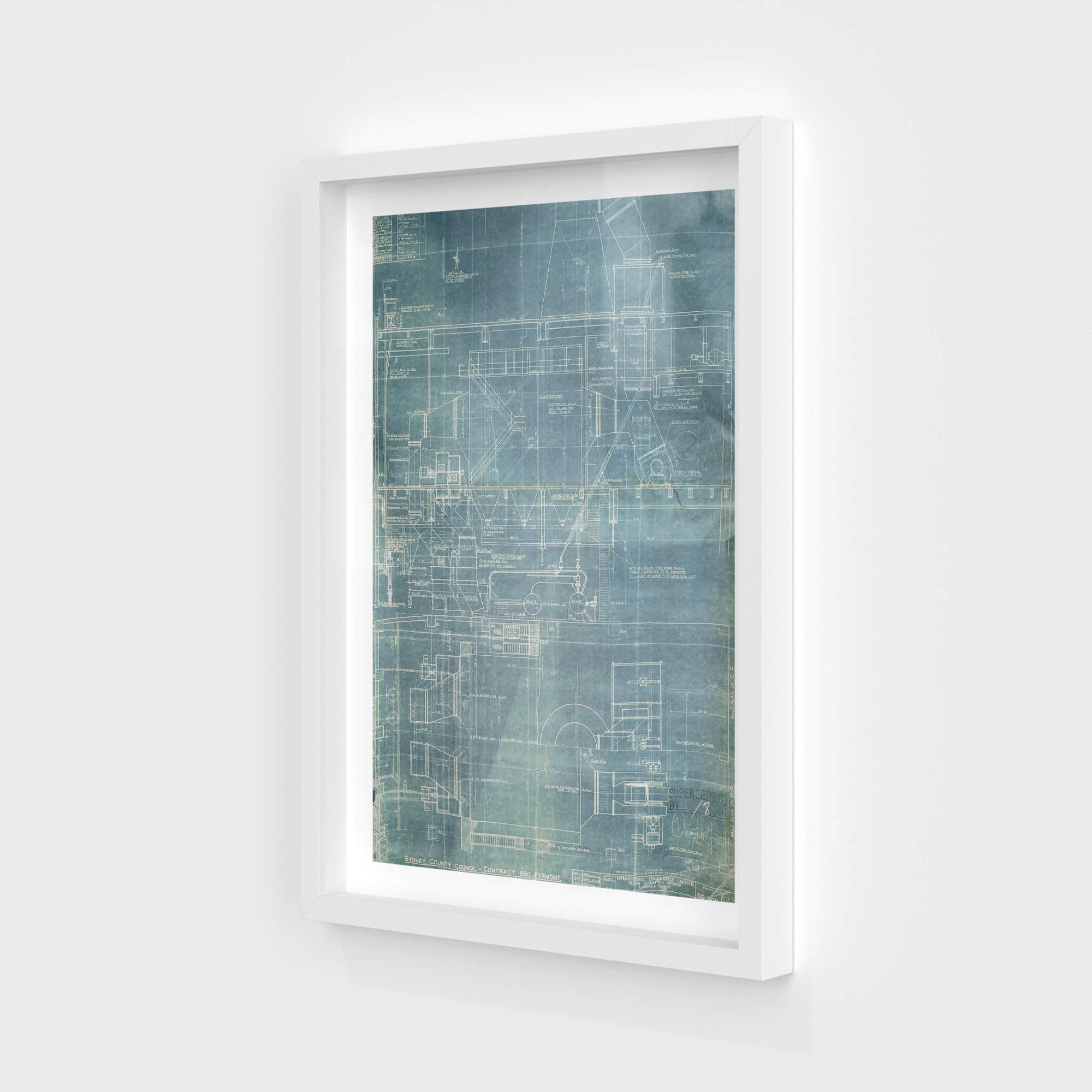 Boiler Blueprint | White Bay Power Station Fine Art Print - Lost Collective Shop