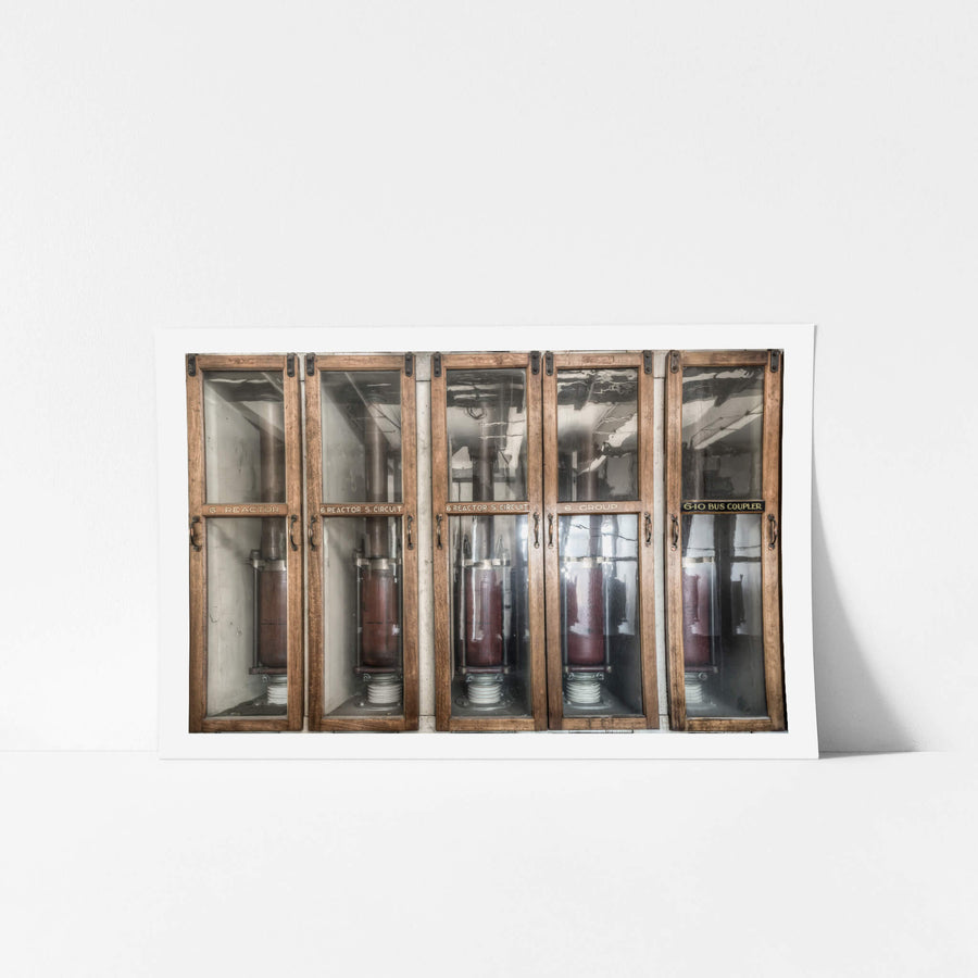 Switch House Reactors at White Bay Power Station, timber-framed glass doors encase five reactors in the White Bay Power.